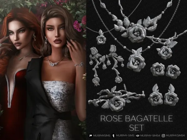 Alpha Rose Bagatelle Set - The Sims 4 Custom Content