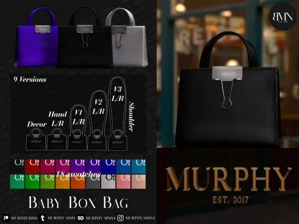 Alpha Baby Box Bag - The Sims 4 Custom Content