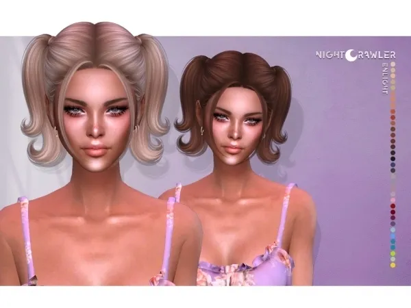 Alpha nightcrawler enlight hair - The Sims 4 Custom Content