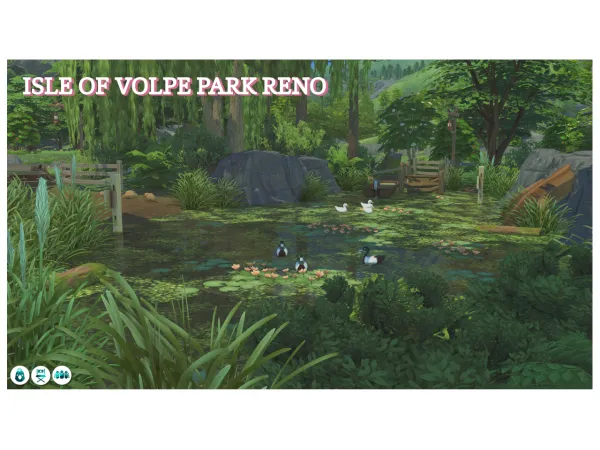 Maxis Match Isle of Volpe Park Reno - The Sims 4 Custom Content