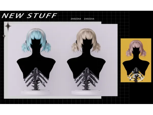 Alpha [ZAO] Laver Hair - The Sims 4 Custom Content