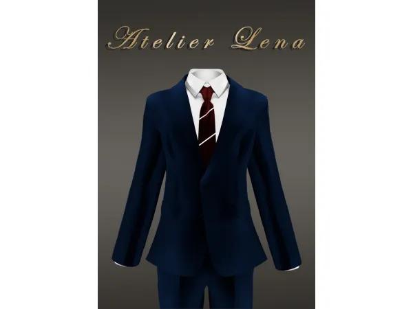Alpha [Atelier Lena] Male Formal Suit Set - The Sims 4 Custom Content