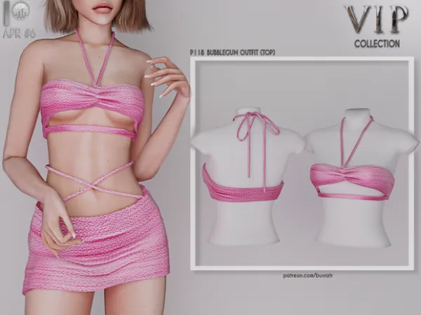 Alpha BUBBLEGUM OUTFIT P118 P119 tr by busra - The Sims 4 Custom Content