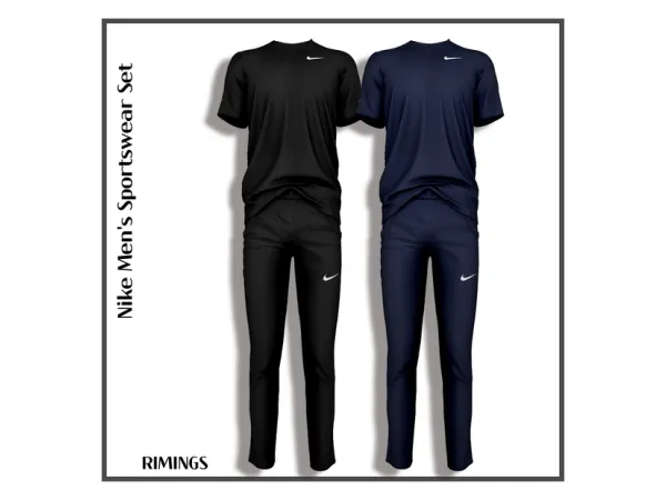 Alpha [RIMINGS] Nike Men's Sportswear Set - The Sims 4 Custom Content