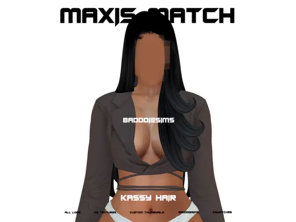 KASSY HAIR by BADDDIESIMS
