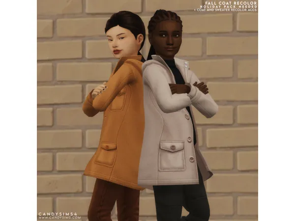 Maxis Match FALL COAT RECOLOR RECOLOR ACCS - The Sims 4 Custom Content