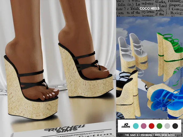Alpha PRAIA HEELS - The Sims 4 Custom Content