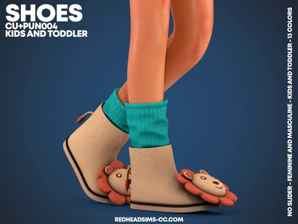 Alpha CUPU SHOES N004 NO SLIDER KIDS AND TODDLER - The Sims 4 Custom Content
