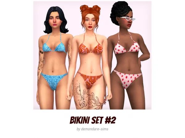 Maxis Match Bikini set 2 by demondaresims - The Sims 4 Custom Content