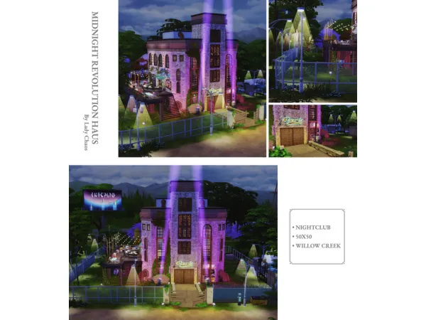 Maxis Match Midnight Revolution Haus [ free] by LadyChaos - The Sims 4 Custom Content