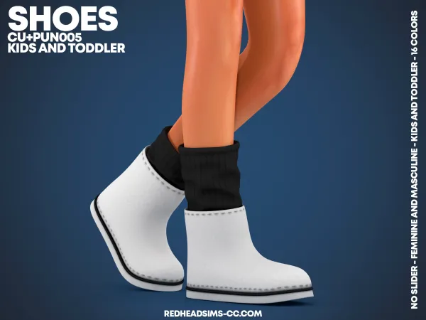 Alpha CUPU SHOES N005 NO SLIDER KIDS AND TODDLER - The Sims 4 Custom Content