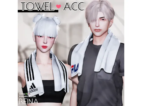 Alpha FM_TOWEL ACC by Reina Sims4 - The Sims 4 Custom Content