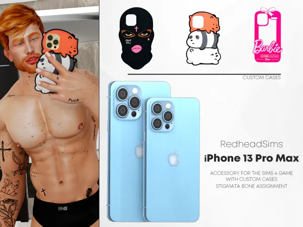 Alpha IPHONE 13 PRO MAX WITH CASES - The Sims 4 Custom Content