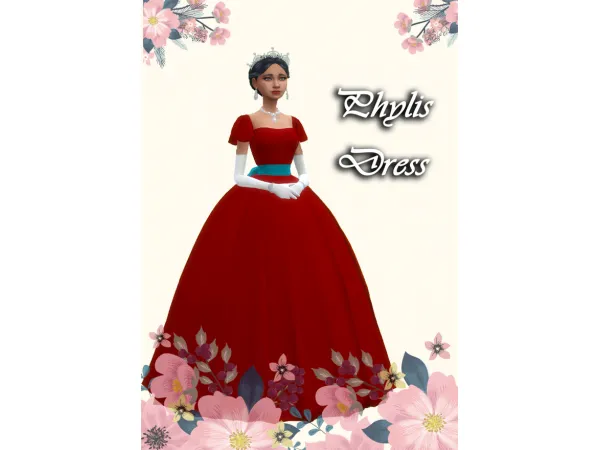 Mix Phylis Dress by SimsToMaggie - The Sims 4 Custom Content