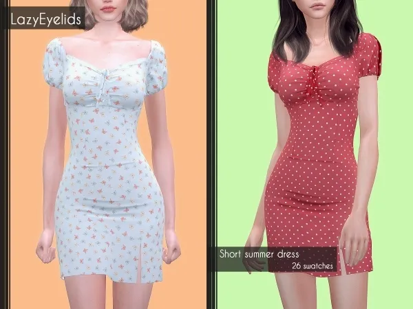 Alpha Short summer dress - The Sims 4 Custom Content
