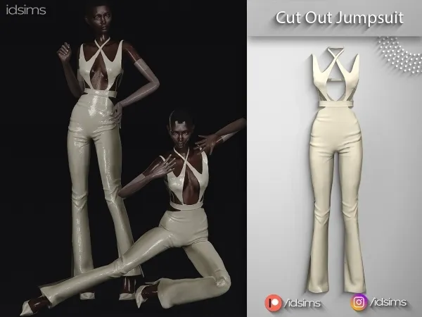 Alpha Cut Out Jumpsuit - The Sims 4 Custom Content