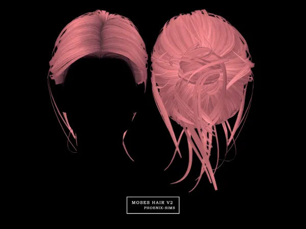 Alpha Moses Hair V2 - The Sims 4 Custom Content