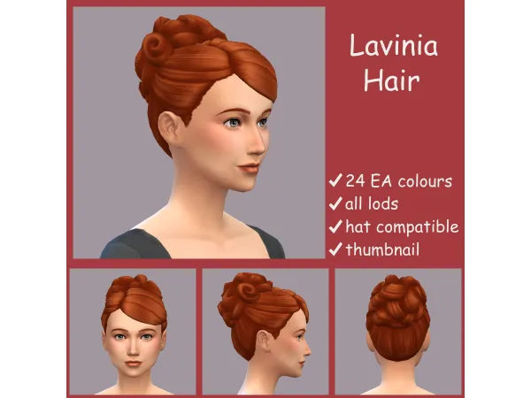 Maxis Match Lavinia Hair - The Sims 4 Custom Content