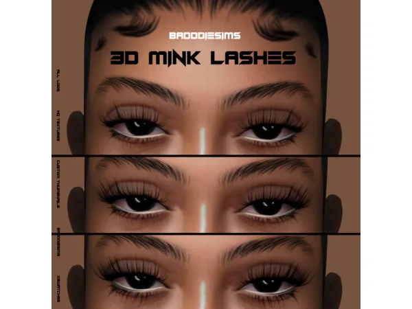 3D MINK LASHES L4 by BADDDIESIMS