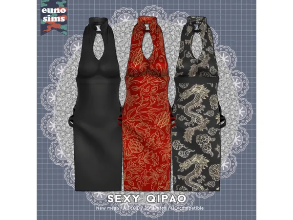 sexy qipao by eunosims