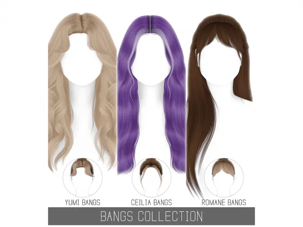 Alpha BANGS COLLECTION - The Sims 4 Custom Content