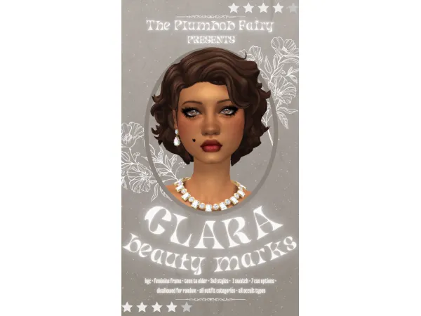 Maxis Match Clara Beauty Marks by ThePlumbobFairy - The Sims 4 Custom Content