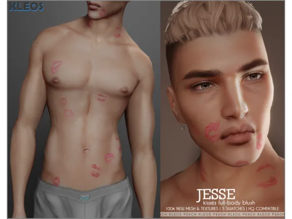Mix Jesse Kisses Full Body Blush - The Sims 4 Custom Content