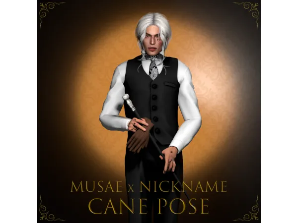 Alpha [MUSAExNICKNAME] gloves ACC POSES by simsfinds - The Sims 4 Custom Content