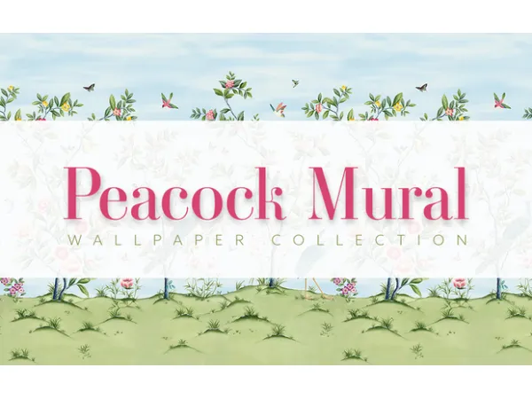 Maxis Match Peacock Mural Wallpaper by SimPlistic - The Sims 4 Custom Content