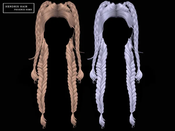 Alpha Hendrix Hair - The Sims 4 Custom Content