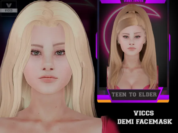 Alpha VICCS_DEMI FACEMASK (TEEN ELDER) - The Sims 4 Custom Content