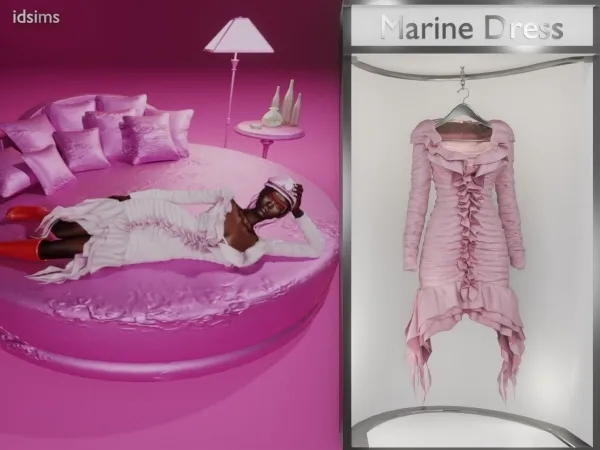 Alpha Marine Dress - The Sims 4 Custom Content