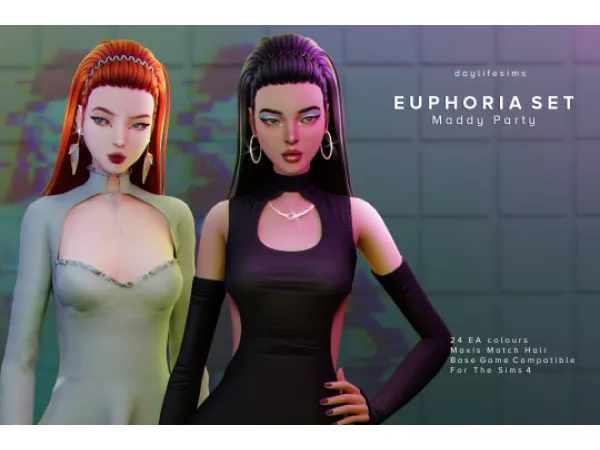 Maxis Match EUPHORIA SET Maddy Party by Daylife Sims - The Sims 4 Custom Content