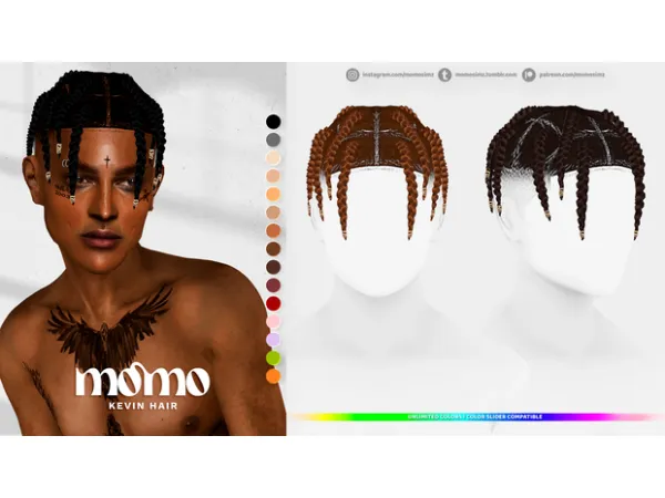 Alpha kevin hair by momo - The Sims 4 Custom Content