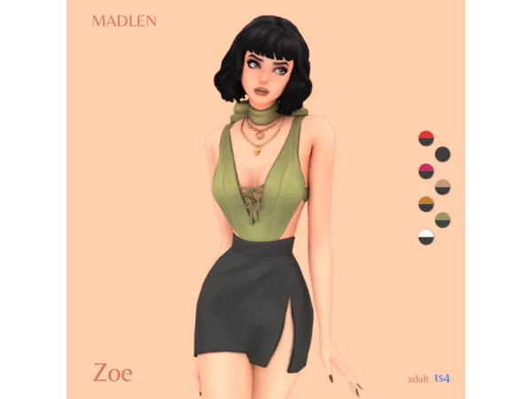 Maxis Match Zoe Outfit by Madlen - The Sims 4 Custom Content
