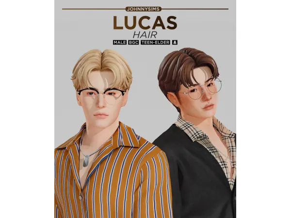 Maxis Match Lucas Hair by JohnnySims - The Sims 4 Custom Content