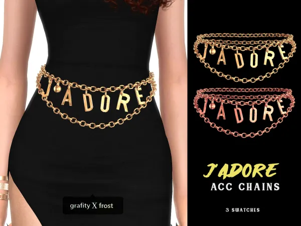 Alpha J'adore ACC Chains - The Sims 4 Custom Content