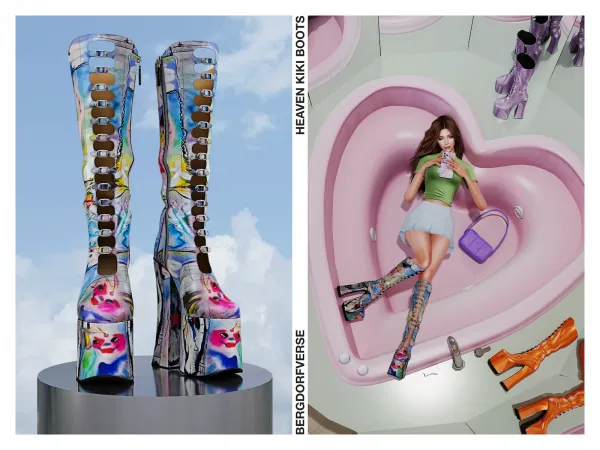 Alpha Heaven Kiki Boots by bergdorfsims - The Sims 4 Custom Content