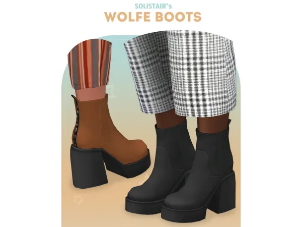 Maxis Match Wolfe Boots by Solistair - The Sims 4 Custom Content