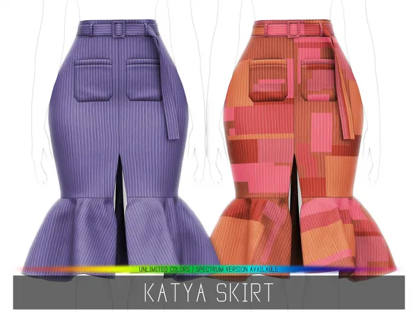 Alpha KATYA SKIRT - The Sims 4 Custom Content