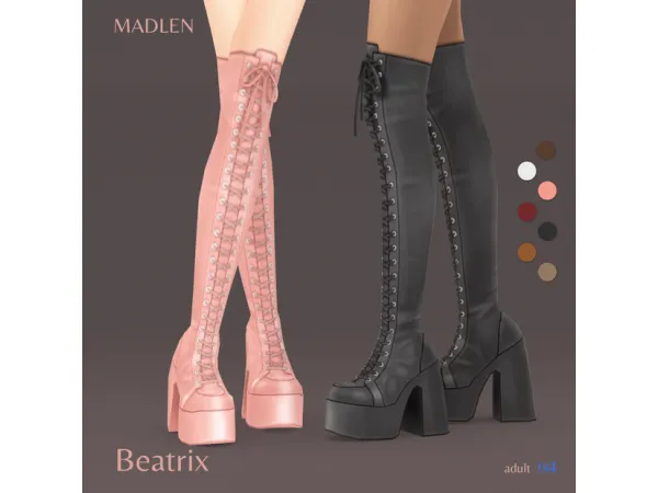 Maxis Match Beatrix Boots by Madlen - The Sims 4 Custom Content