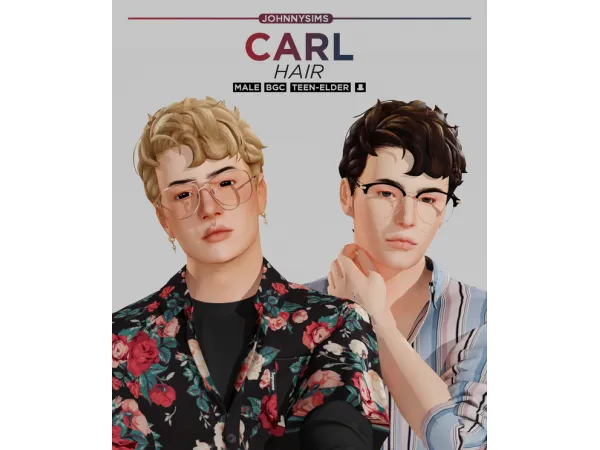Maxis Match Carl Hair by simsfinds - The Sims 4 Custom Content