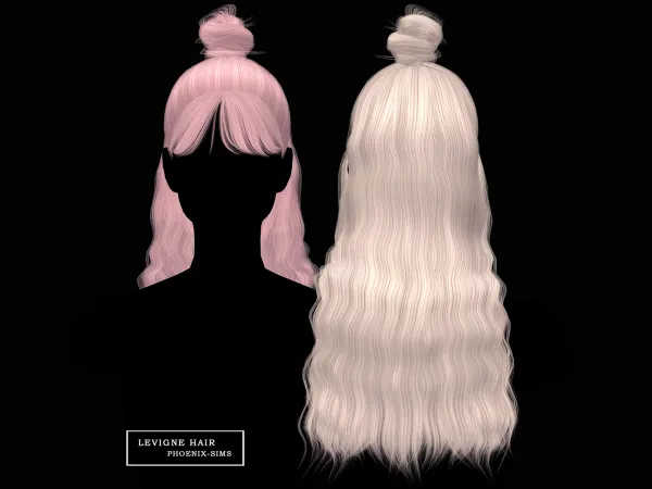 Alpha Levigne Hair - The Sims 4 Custom Content