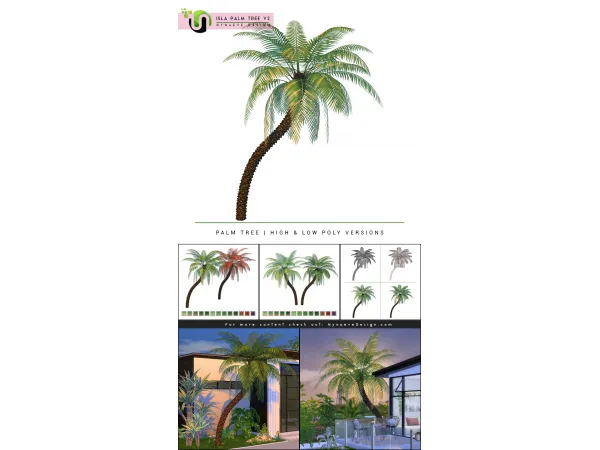 Alpha Isla Palm Tree V2 - The Sims 4 Custom Content