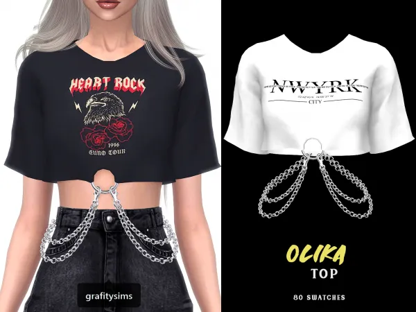 Alpha Olika Top - The Sims 4 Custom Content