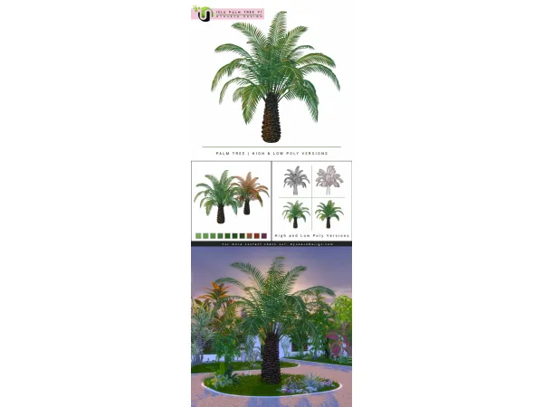 Alpha Isla Palm Tree V1 - The Sims 4 Custom Content