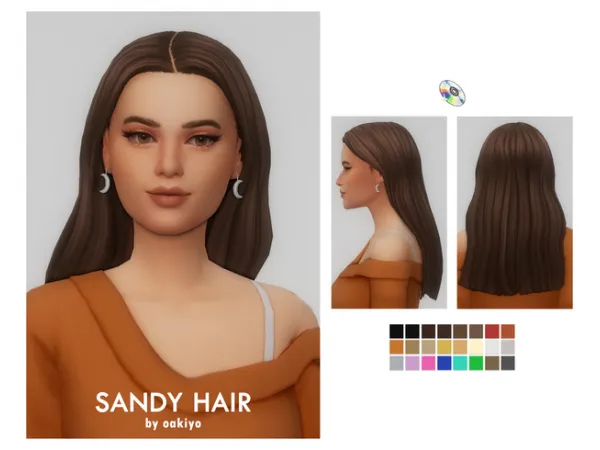Maxis Match Sandy Hair by [oakiyo] - The Sims 4 Custom Content