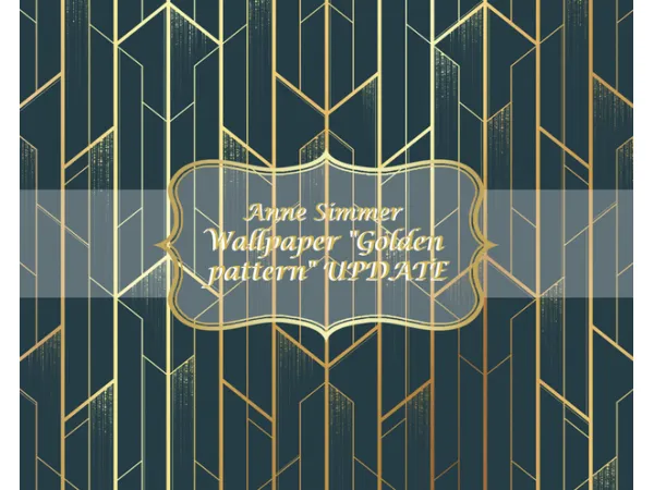 Mix Wallpaper Golden pattern UPDATE - The Sims 4 Custom Content
