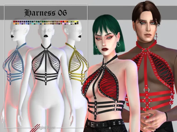 Alpha Harness 06 by Regina Raven - The Sims 4 Custom Content