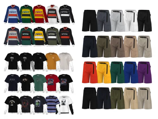 Alpha 1990's Vibes Outfit Set Moood X Rona by simsfinds - The Sims 4 Custom Content